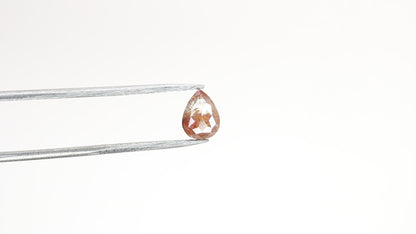 0.67 CT Red Peach Pear Diamond for Engagement Ring - Solitaire Pear Prong Set Ring for Valentine's Day or Anniversary Gift - Unique Gemstone for Custom Jewelry Designs