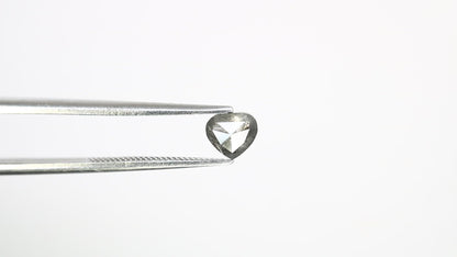 0.57 Carat Heart-Shaped Salt and Pepper Diamond – Enchanting Loose Gem for Celestial Galaxy Rings