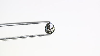 0.54 CT 5.90 MM Pear Shape Salt And Pepper Natural Diamond For Engagement Ring