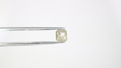 0.94 CT Polished Asscher Shape 5.60 MM Loose Grey Diamond For Proposal Ring