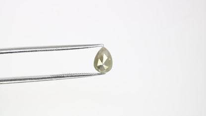 0.84 CT 7.20 MM Pear Shaped Natural Grey Color Fancy Diamond For Designer Ring